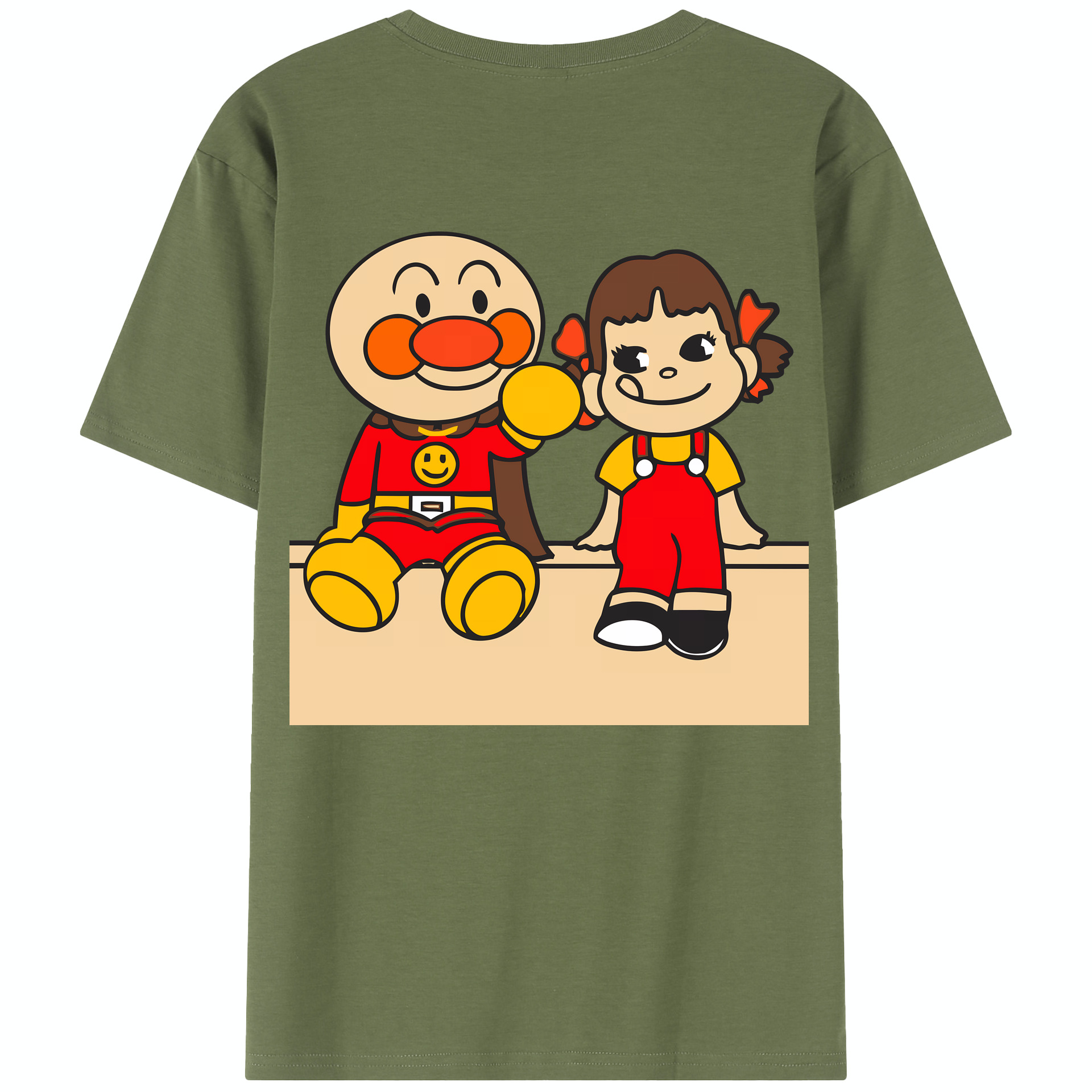 （画像用） アンパンマン Anpanman 綿100％半袖Tシャツ（背面プリント）